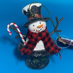 St. Nicholas Square Snowman in Hat Ornament NWT